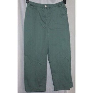 JM Collection Khaki Green Cropped Stretch Chino Pants Size 6P